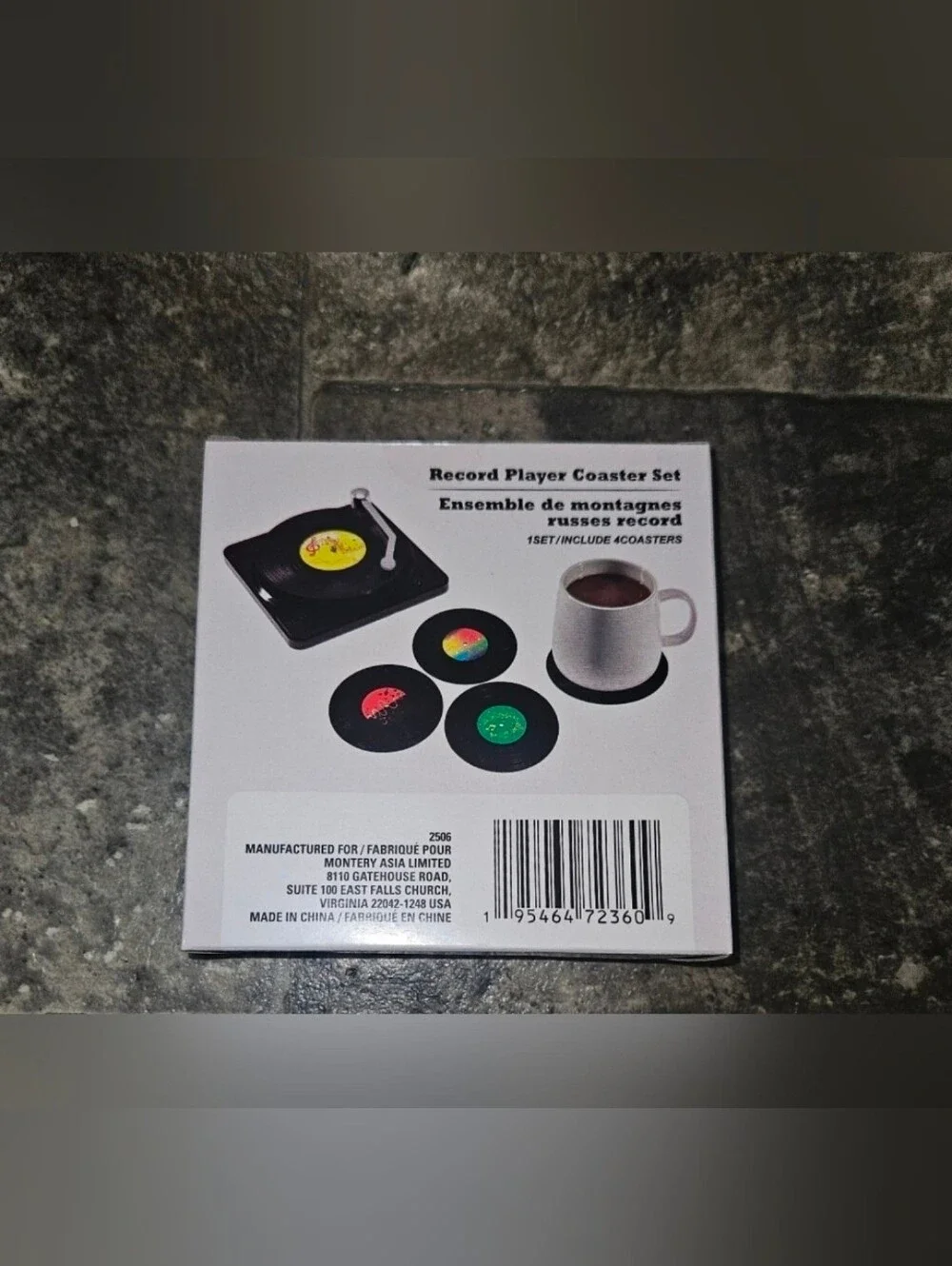 4pc Record Player Coaster Set BNIB
